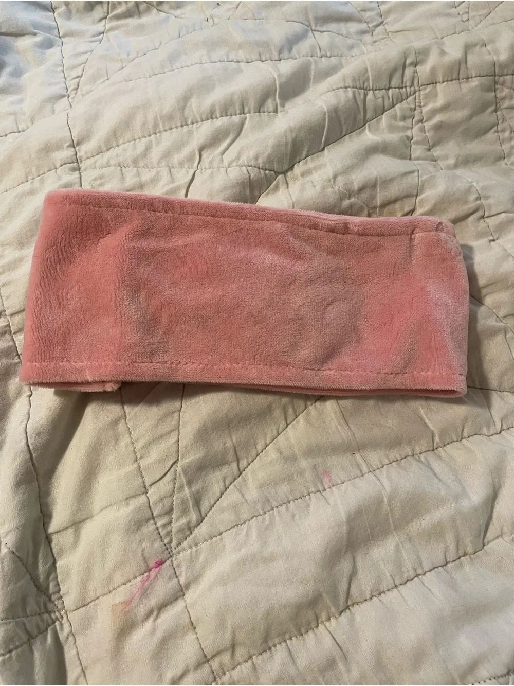 Plush Bow Stretch Headband for Kids - Soft Pink